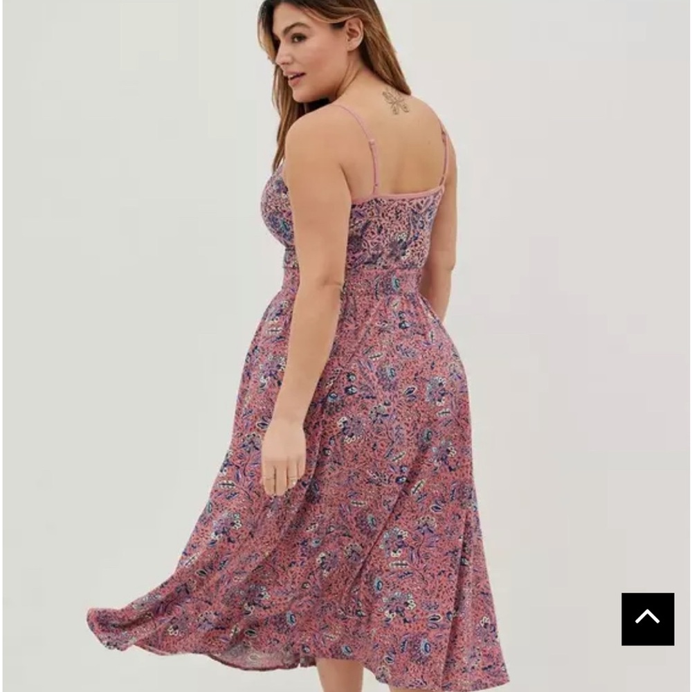 Floral Pink Midi Skirt - Picture 2 of 6